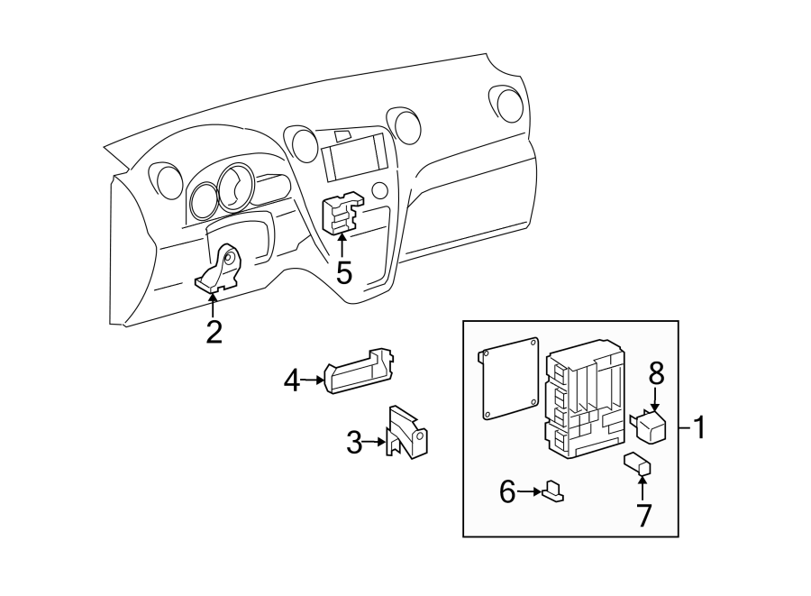 Diagram ELECTRICAL COMPONENTS. for your 2021 Toyota Corolla  LE SEDAN 