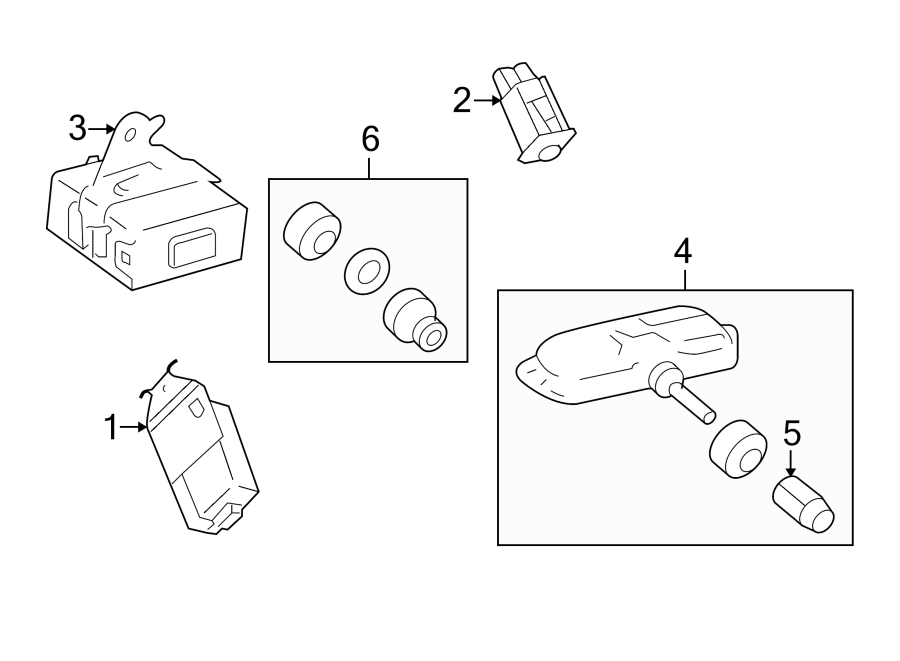 Diagram TIRE PRESSURE MONITOR COMPONENTS. for your 2015 Toyota Land Cruiser   