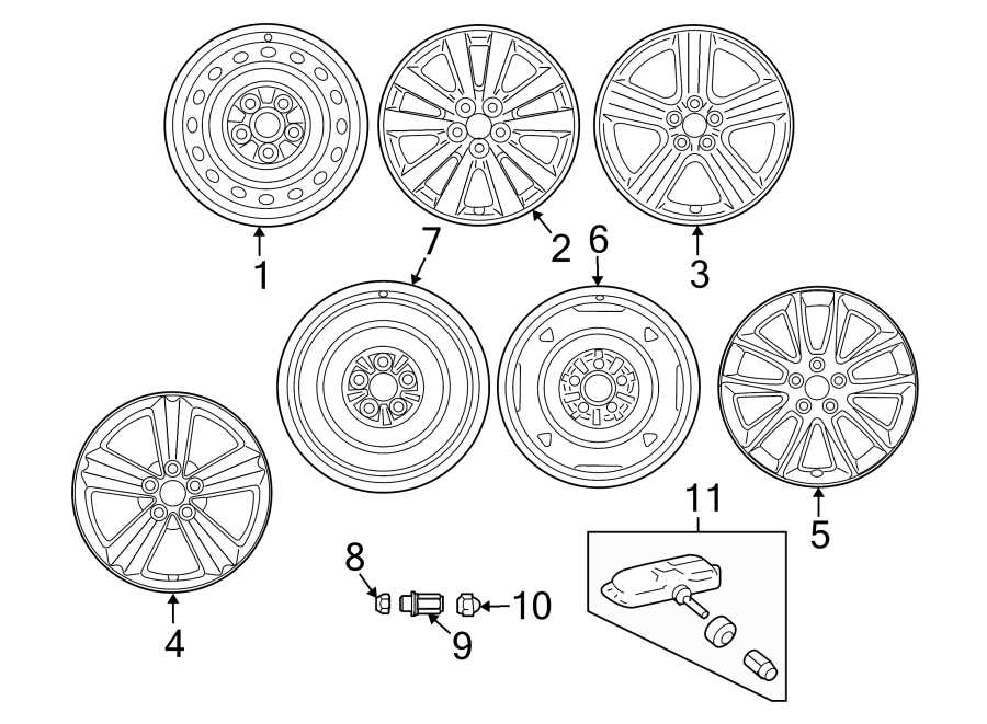 Diagram WHEELS. for your Toyota Avalon  