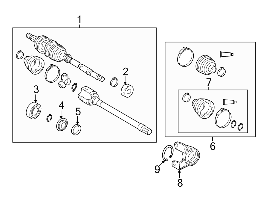 Diagram FRONT SUSPENSION. DRIVE AXLES. for your 2006 Toyota Corolla   