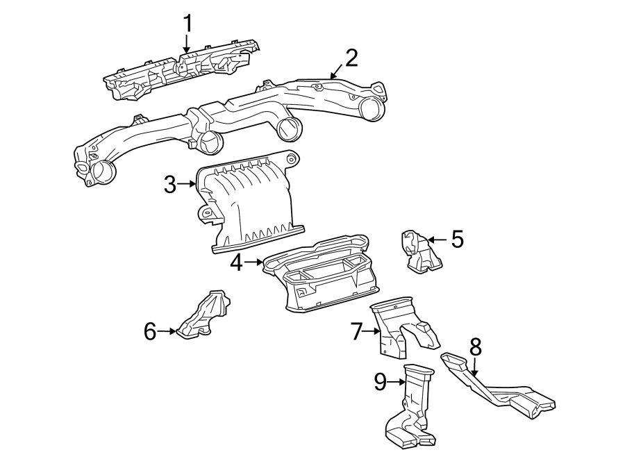 Diagram INSTRUMENT PANEL. DUCTS. for your 2006 Toyota Highlander   