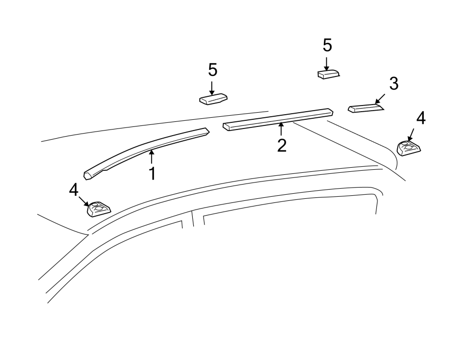 Diagram EXTERIOR TRIM. for your Toyota Matrix  