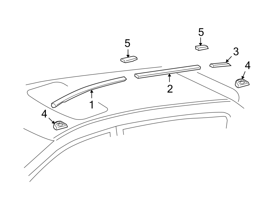 Diagram EXTERIOR TRIM. for your Toyota Matrix  