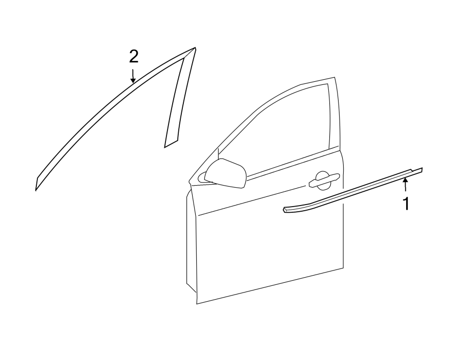 Diagram FRONT DOOR. EXTERIOR TRIM. for your 2005 Toyota Sequoia   