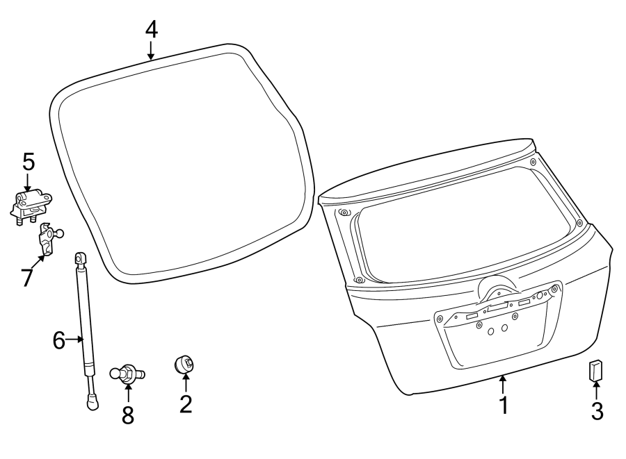 Diagram LIFT GATE. GATE & HARDWARE. for your 1990 Toyota Corolla   