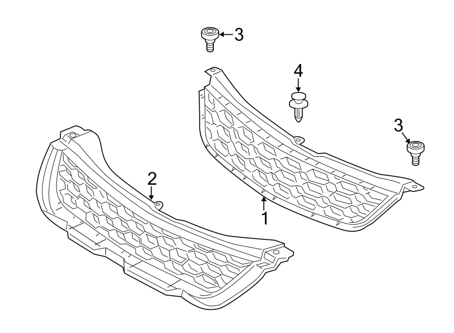 Diagram GRILLE & COMPONENTS. for your 2017 Toyota Tundra 4.6L V8 A/T RWD SR Extended Cab Pickup Fleetside 