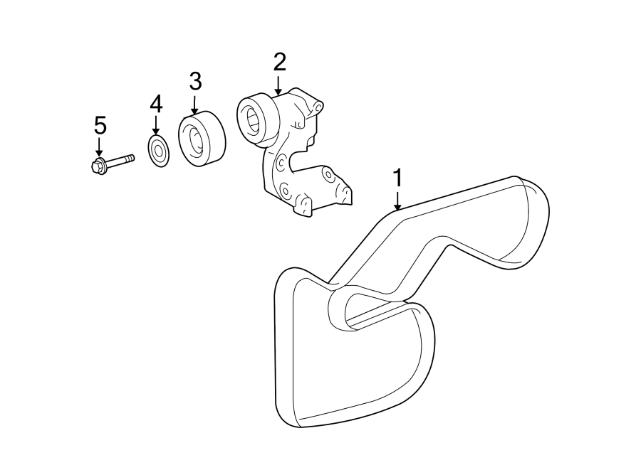 Diagram BELTS & PULLEYS. for your 2012 Toyota Tacoma 4.0L V6 A/T RWD Base Standard Cab Pickup Fleetside 