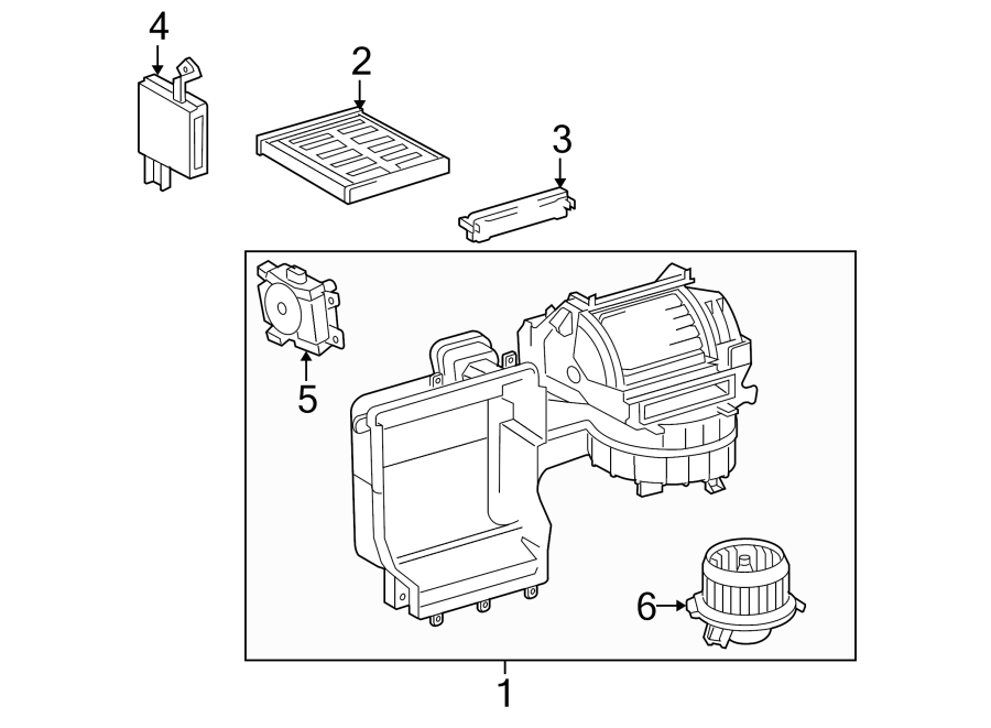 Diagram AIR CONDITIONER & HEATER. BLOWER MOTOR & FAN. for your 2020 Toyota Prius Prime   