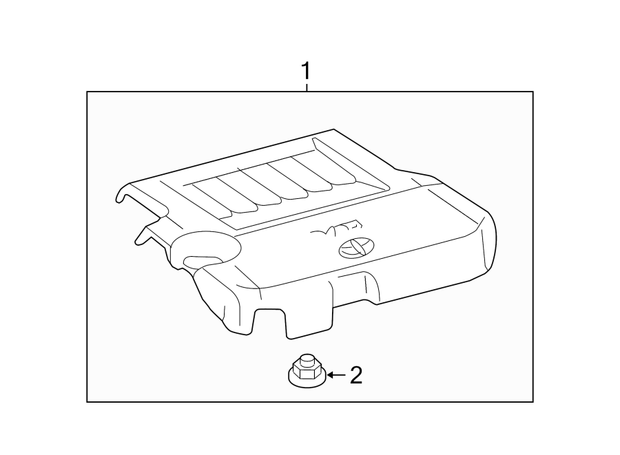 Diagram ENGINE / TRANSAXLE. ENGINE APPEARANCE COVER. for your 2008 Toyota RAV4   