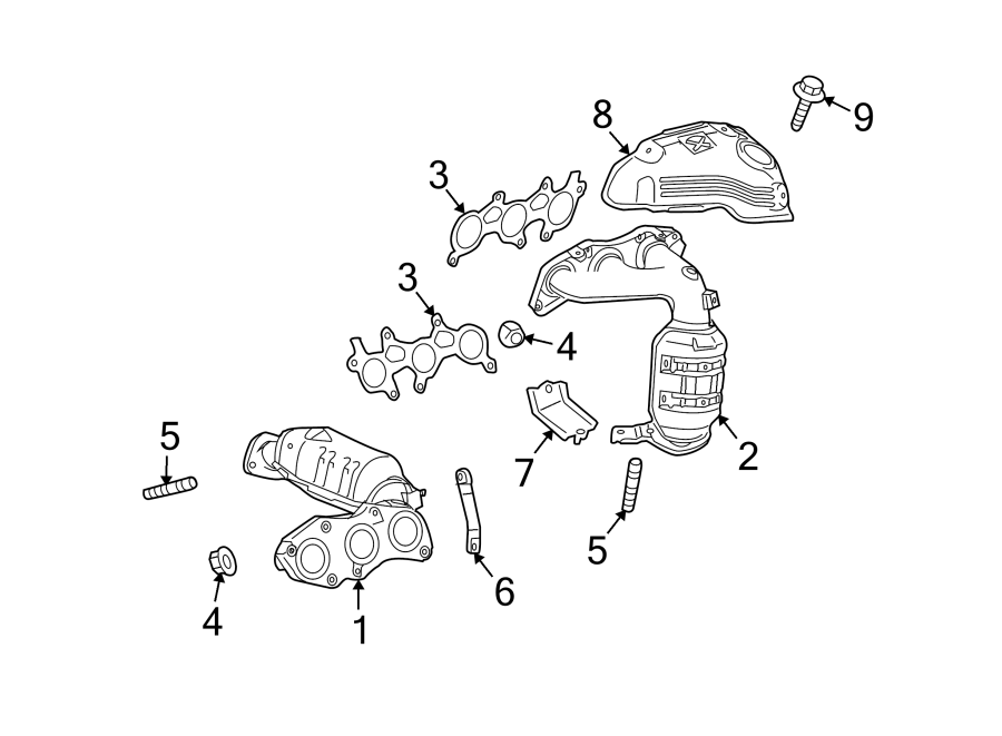 Diagram EXHAUST SYSTEM. for your 2008 Toyota Land Cruiser   