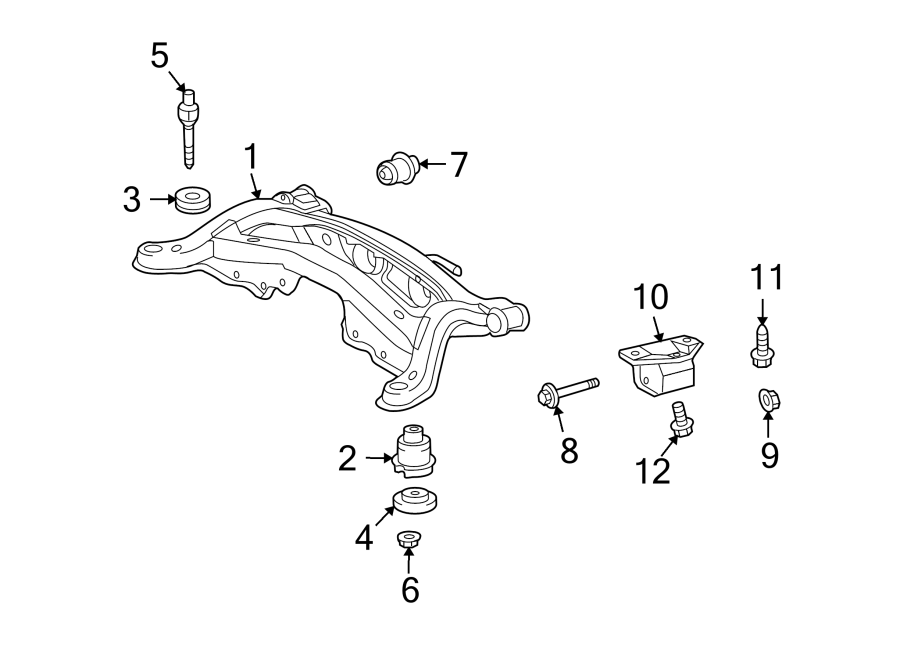 Diagram REAR SUSPENSION. CROSSMEMBERS & COMPONENTS. for your 2004 Toyota Avalon   