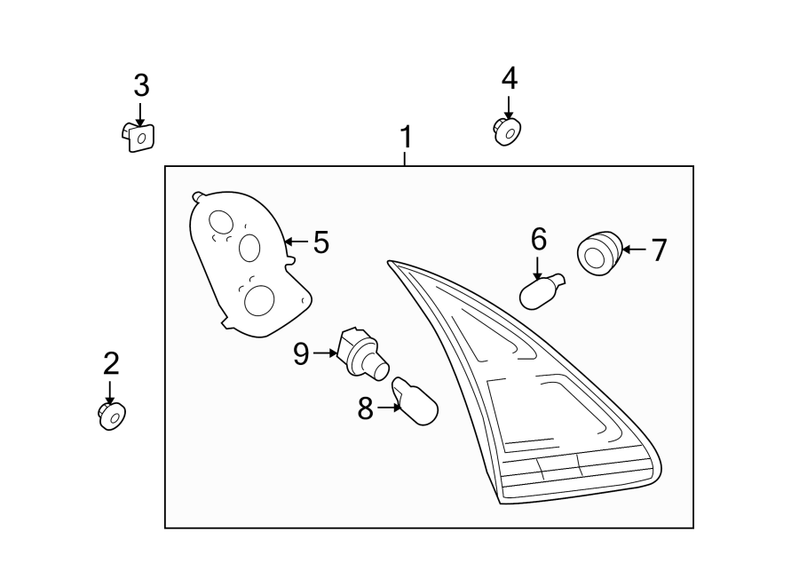 Diagram REAR LAMPS. BACKUP LAMPS. for your 2007 Toyota Tacoma 4.0L V6 A/T RWD Base Extended Cab Pickup Fleetside 