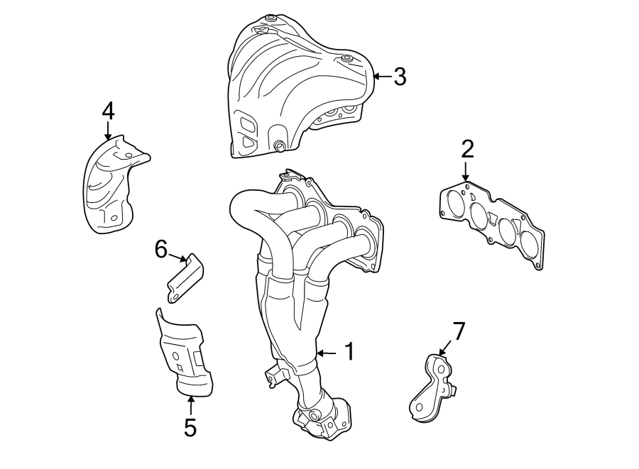 Diagram EXHAUST SYSTEM. MANIFOLD. for your 2015 Toyota Yaris   