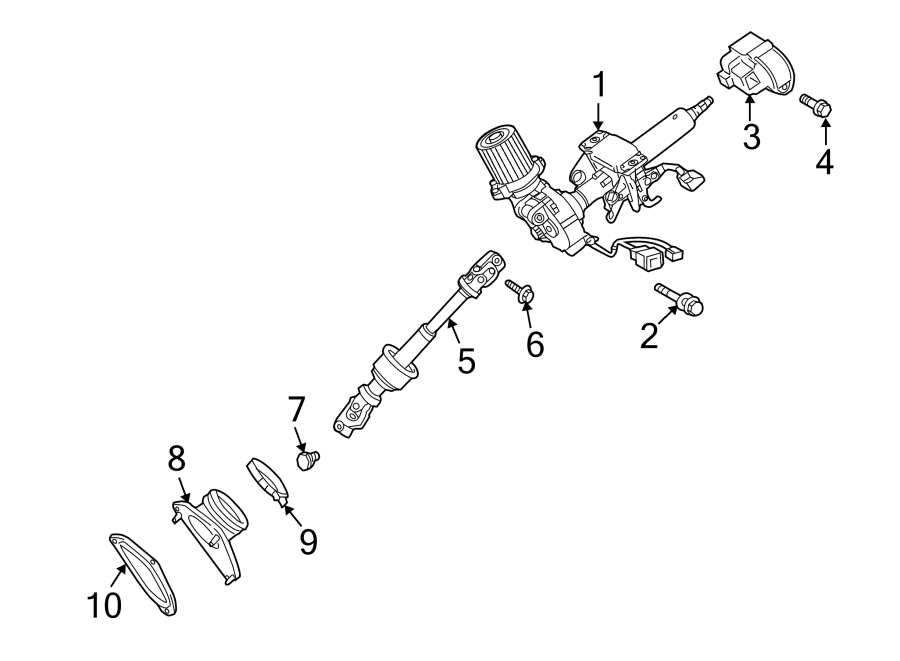 Diagram STEERING COLUMN ASSEMBLY. for your Toyota Venza  