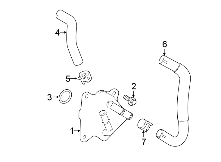 Diagram Engine oil cooler. for your 2019 Toyota Highlander   