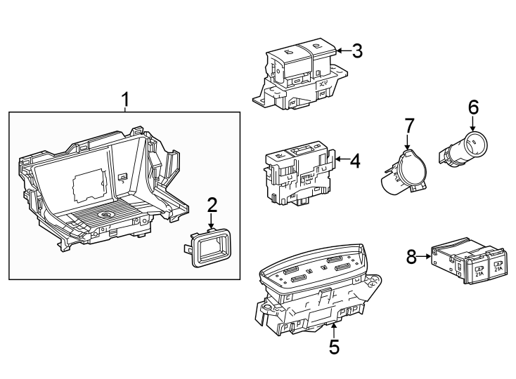 Diagram Center console. for your 2011 Toyota RAV4   