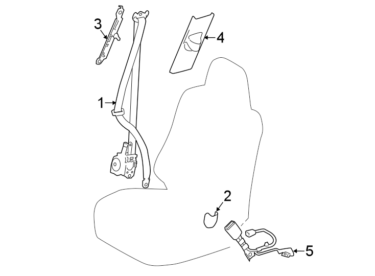 Diagram Restraint systems. Front seat belts. for your Toyota Venza  