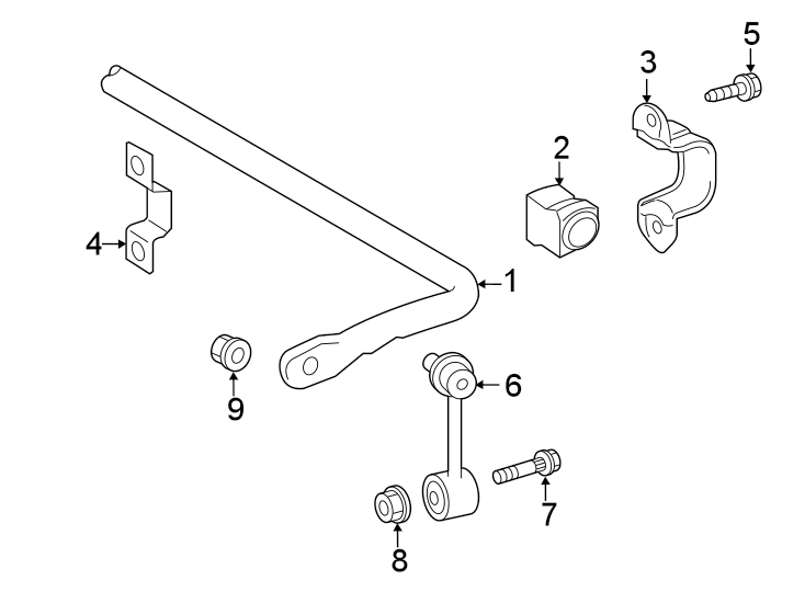 Diagram Rear suspension. Stabilizer bar & components. for your 2004 Toyota Matrix  Base Wagon 