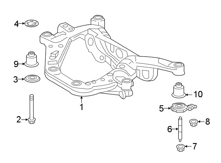 Diagram Rear suspension. Suspension mounting. for your 2008 Toyota Highlander   