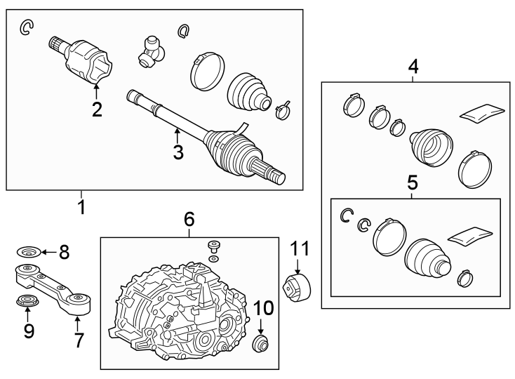 Diagram Rear suspension. Axle & differential. for your 2006 Toyota Tacoma 4.0L V6 A/T 4WD Base Extended Cab Pickup Fleetside 