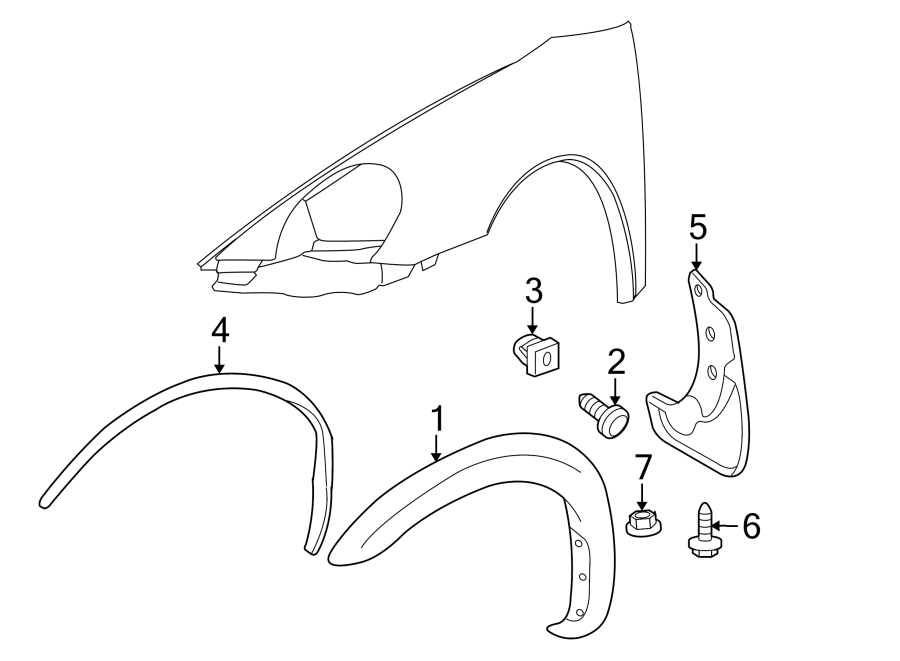 Diagram FENDER. EXTERIOR TRIM. for your Toyota RAV4  