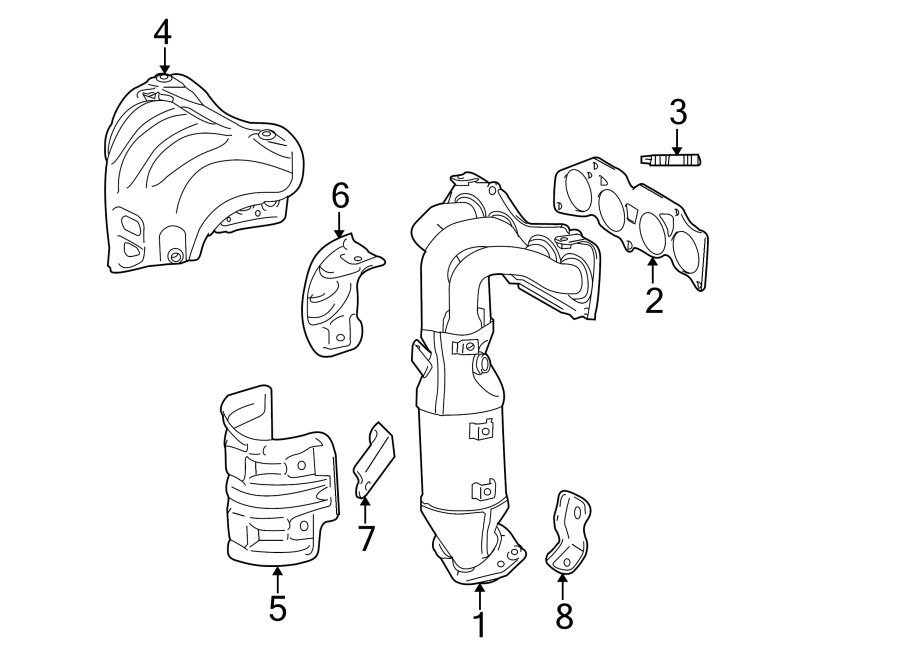 Diagram EXHAUST SYSTEM. MANIFOLD. for your 1989 Toyota Camry   