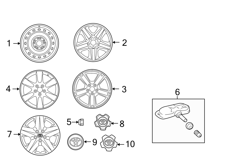 Diagram COVERS & TRIM. for your 2010 Toyota Avalon   