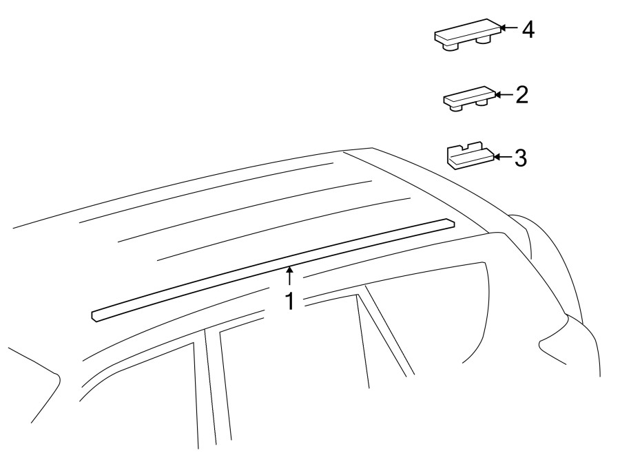 Diagram ROOF. EXTERIOR TRIM. for your Toyota RAV4  