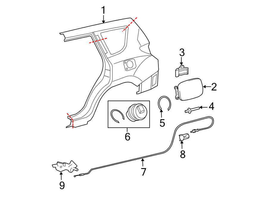 Diagram QUARTER PANEL & COMPONENTS. for your 2002 Toyota Celica   