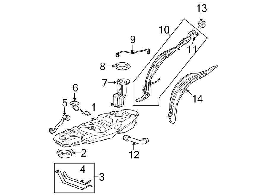 Diagram FUEL SYSTEM COMPONENTS. for your 2007 Toyota Matrix   