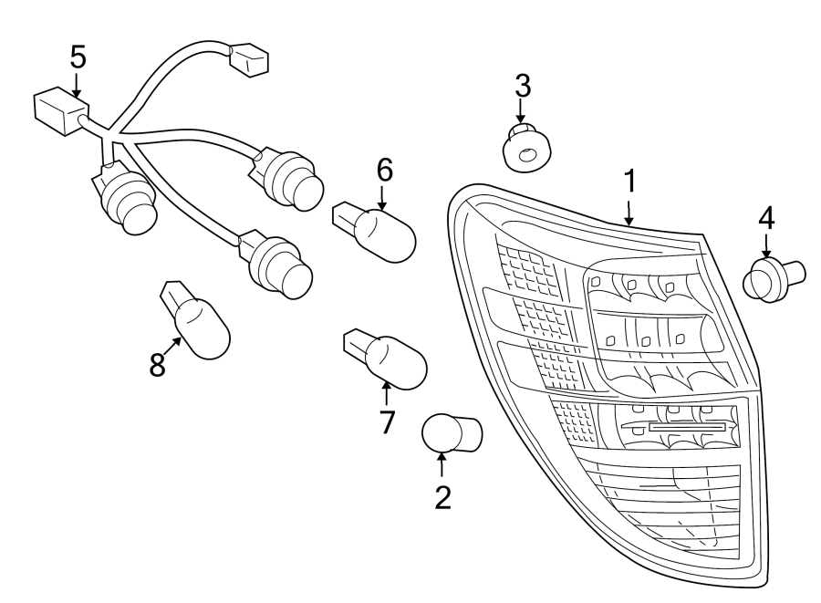 Diagram REAR LAMPS. TAIL LAMPS. for your Toyota RAV4  