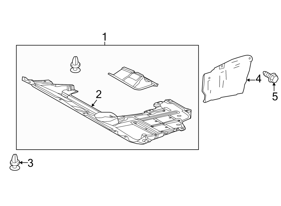 Diagram RADIATOR SUPPORT. SPLASH SHIELDS. for your 2011 Toyota Highlander 3.5L V6 A/T AWD Limited Sport Utility 