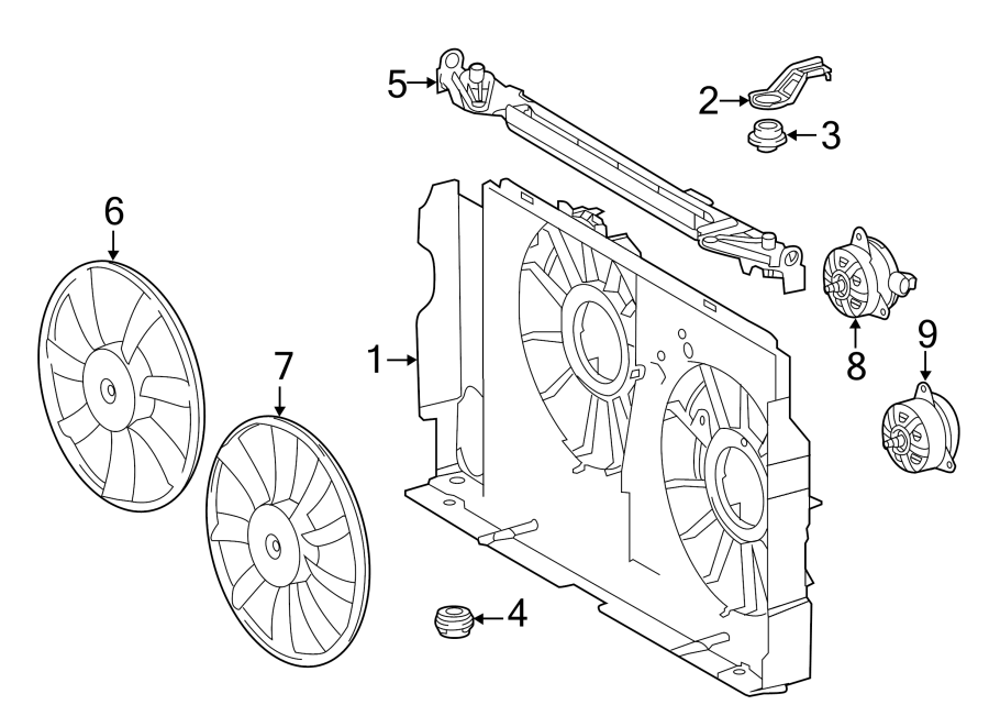 Diagram COOLING FAN. for your 2016 Toyota Camry  Hybrid LE Sedan 