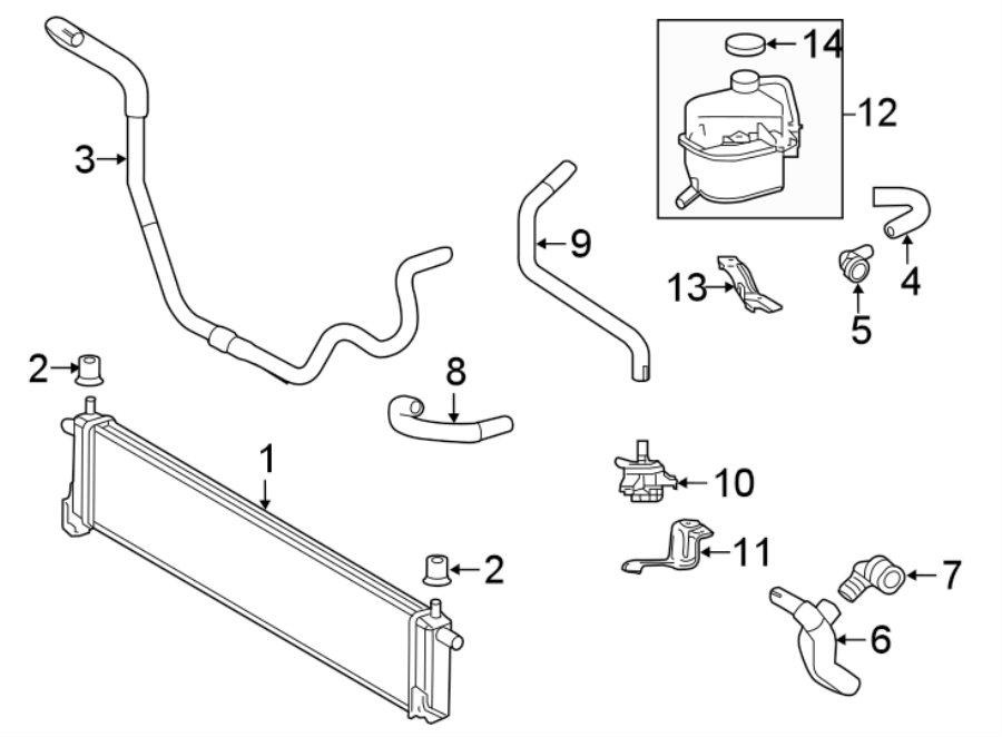 Diagram INVERTER COOLING COMPONENTS. for your 2013 Toyota Camry   