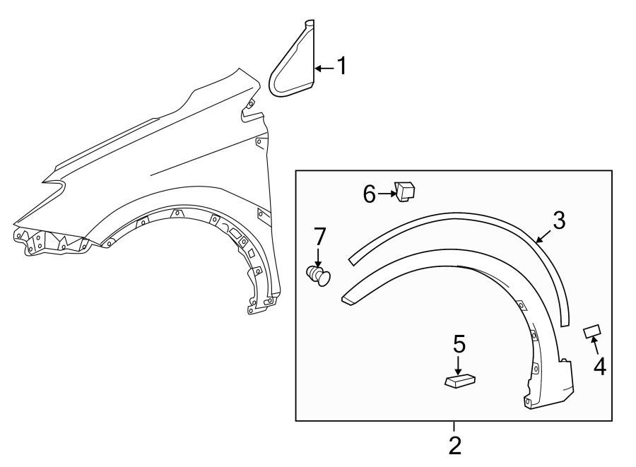 Diagram FENDER. EXTERIOR TRIM. for your 2007 Toyota Sienna   