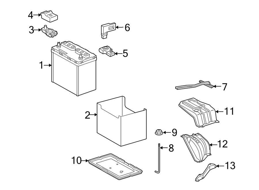 Diagram BATTERY. for your 2015 Toyota Highlander  Hybrid Limited Sport Utility 