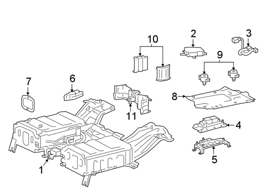 Diagram Battery assembly. High voltage. for your 2007 Toyota Camry   