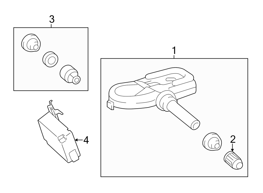 Diagram TIRE PRESSURE MONITOR COMPONENTS. for your 2015 Toyota Avalon   