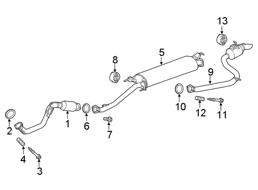 Diagram EXHAUST SYSTEM. EXHAUST COMPONENTS. for your 2022 Toyota RAV4   