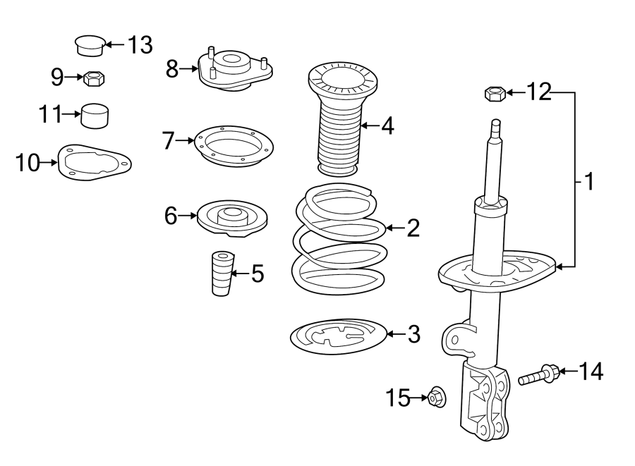 Diagram FRONT SUSPENSION. STRUTS & COMPONENTS. for your 2007 Toyota Land Cruiser   