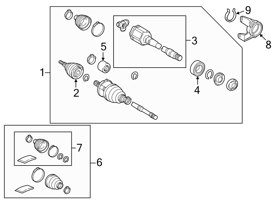 Diagram FRONT SUSPENSION. DRIVE AXLES. for your Toyota Camry  