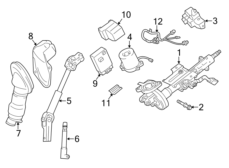 Diagram STEERING COLUMN ASSEMBLY. for your 1988 Toyota 4Runner   