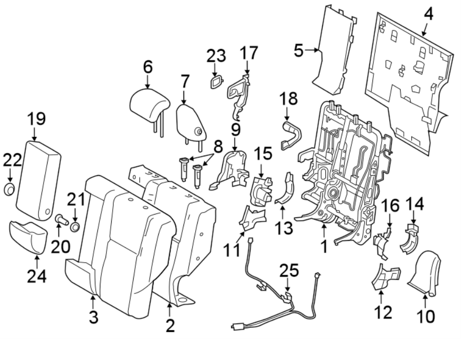 Diagram Seats & tracks. Steering column. Rear seat components. for your Toyota RAV4  