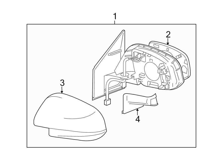 Diagram FRONT DOOR. OUTSIDE MIRRORS. for your 1995 Toyota Avalon   