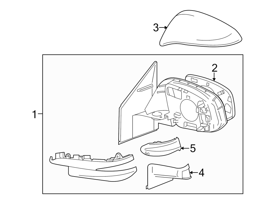 Diagram FRONT DOOR. OUTSIDE MIRRORS. for your 2005 Toyota Avalon   