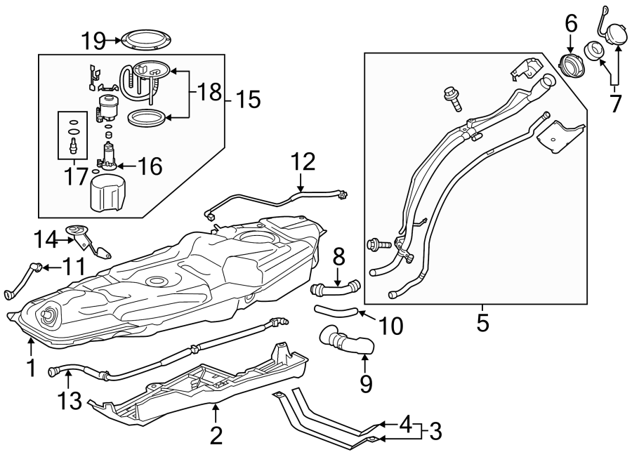 Diagram FUEL SYSTEM COMPONENTS. for your 2013 Toyota Camry   