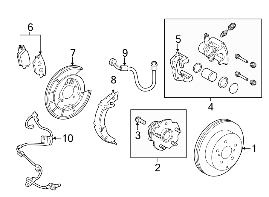 Diagram REAR SUSPENSION. BRAKE COMPONENTS. for your 1985 Toyota Corolla   