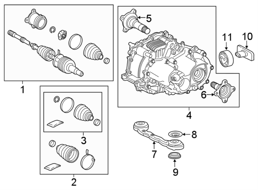 Diagram Rear suspension. Axle & differential. for your 2018 Toyota 4Runner   