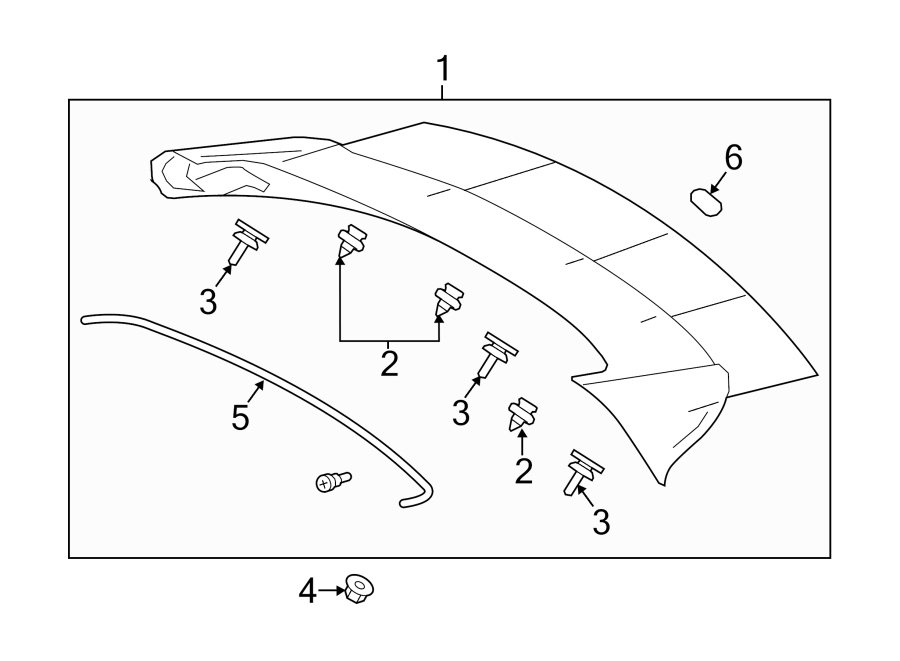 Diagram LIFT GATE. SPOILER. for your 2004 Toyota Matrix   