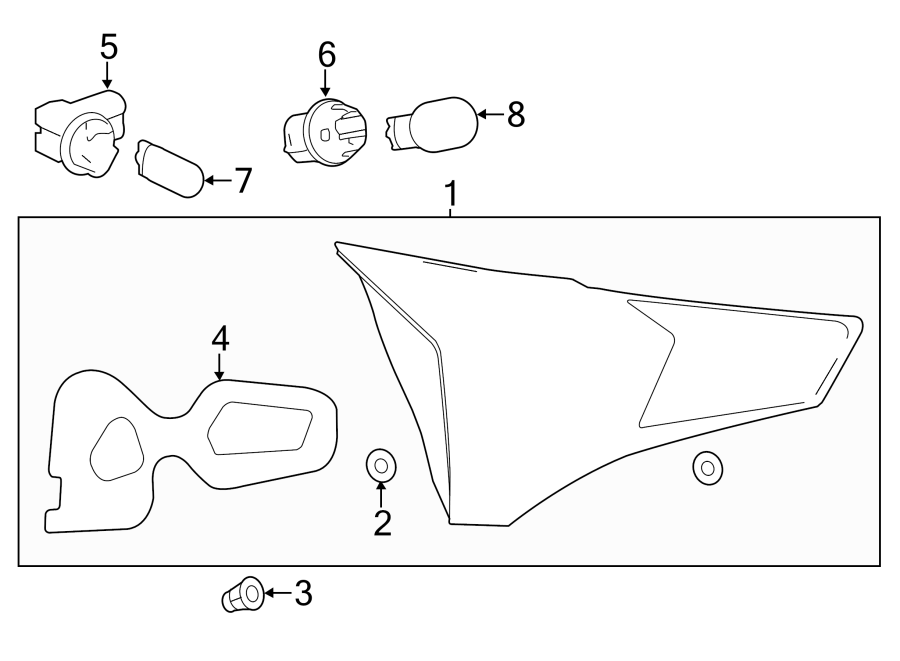 Diagram REAR LAMPS. BACKUP LAMPS. for your 2004 Toyota Camry  LE SEDAN 